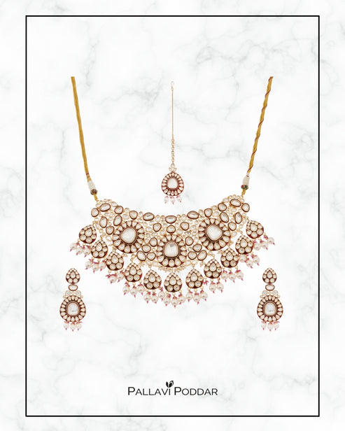 Royal Polki & Pearl Bridal Set