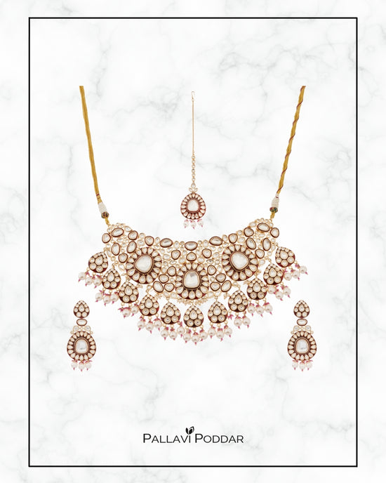 Royal Polki & Pearl Bridal Set