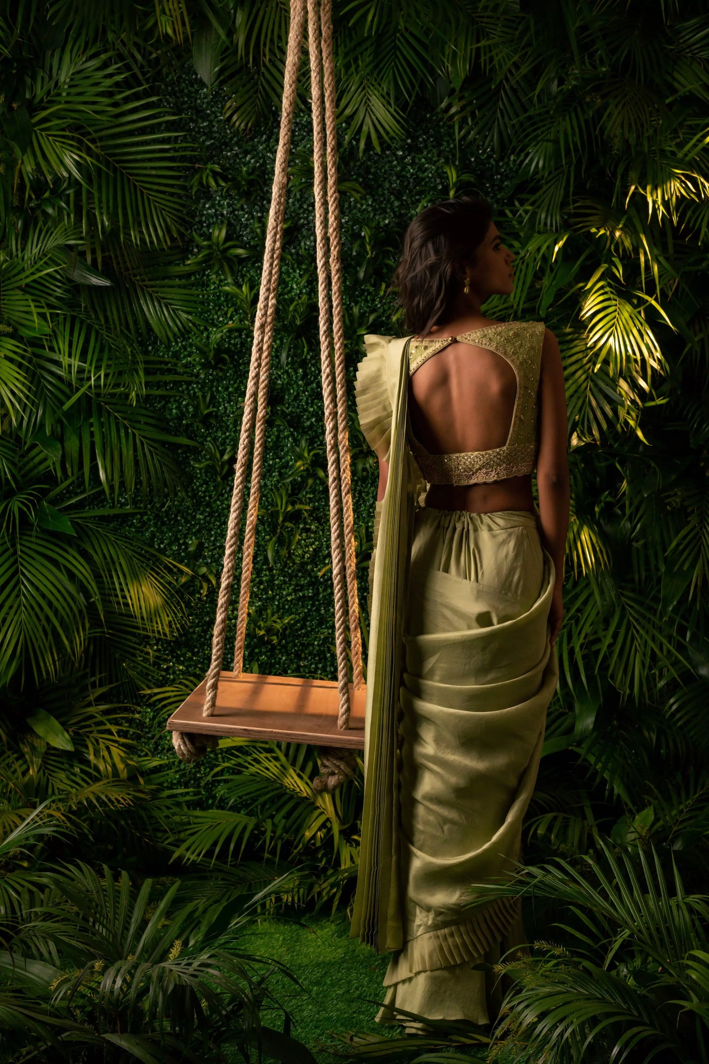 Lucknowi Drape Saree