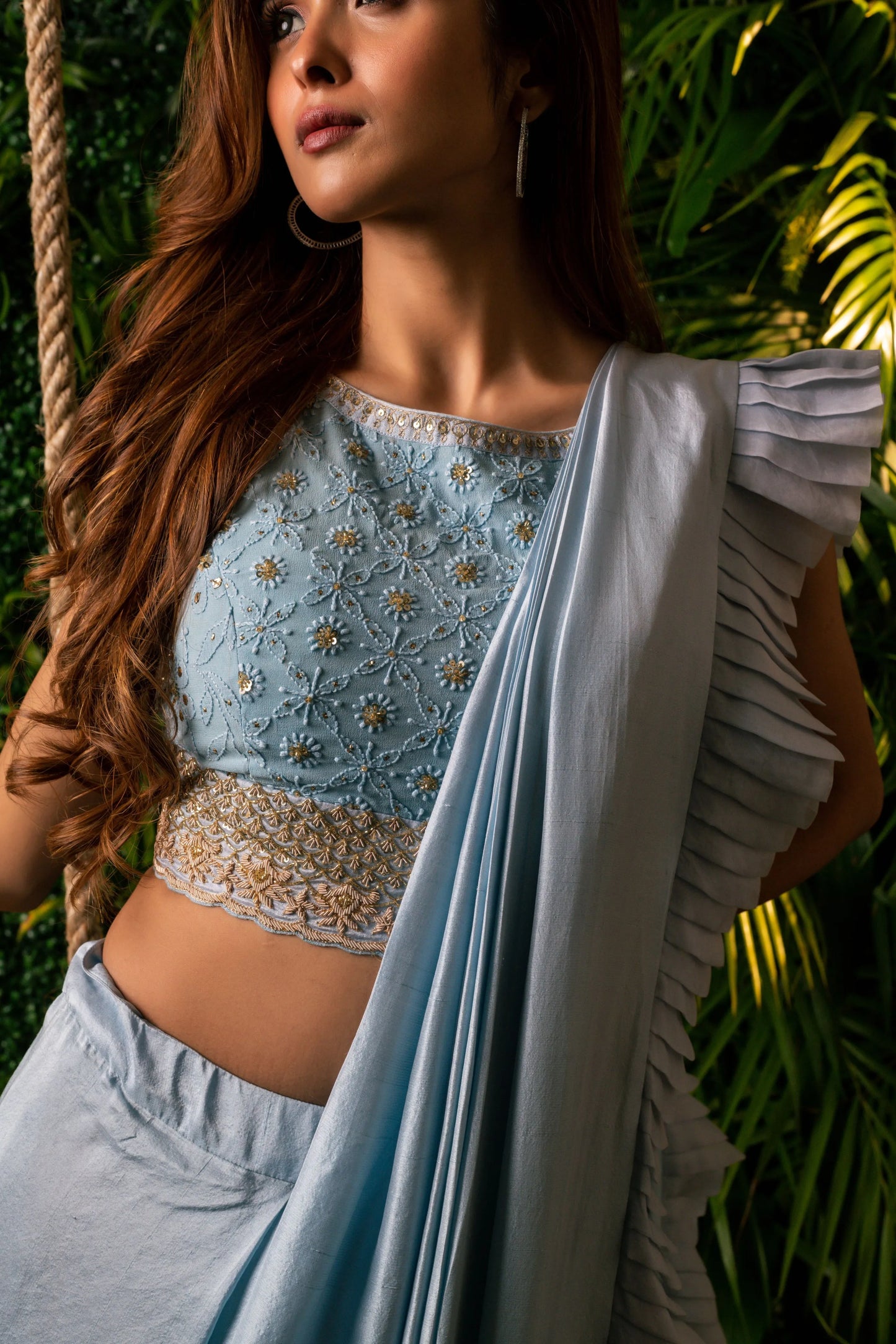 Lucknowi Drape Saree