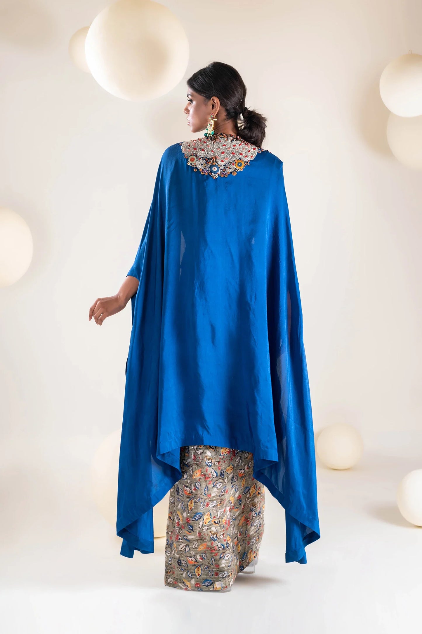 Embroidered Cape Set