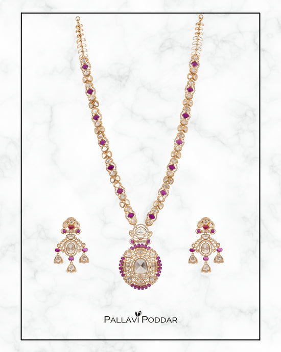 Celestial Ruby Kundan Set