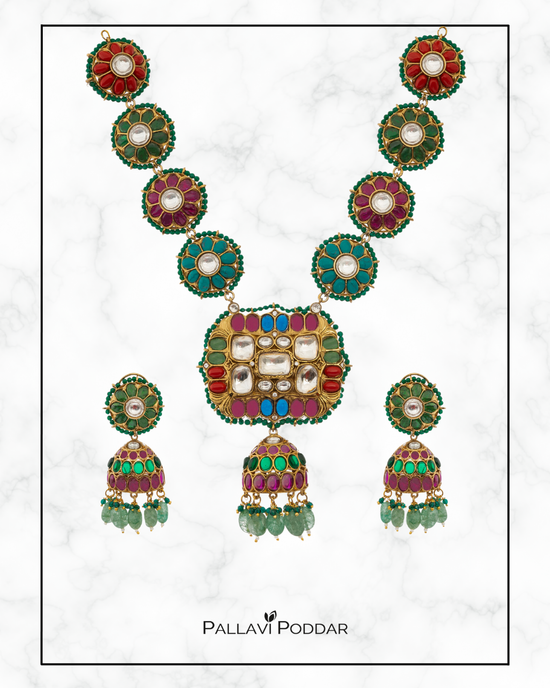 Arohini Multicolor Kundan Statement Set