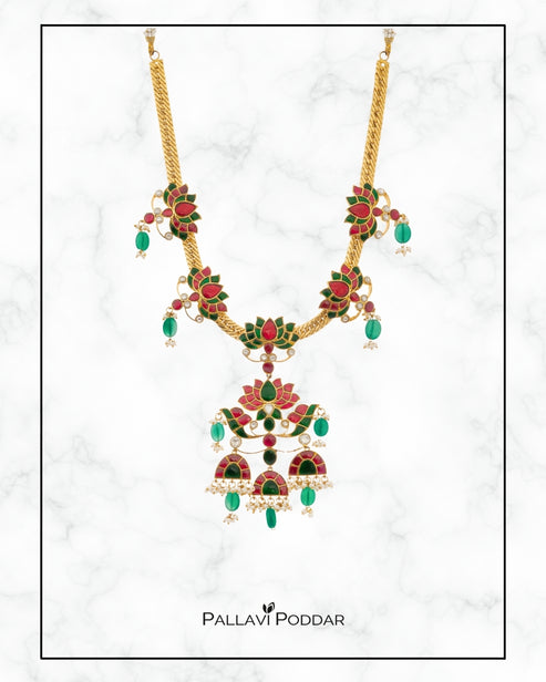 Vasudha Floral Cascade Necklace