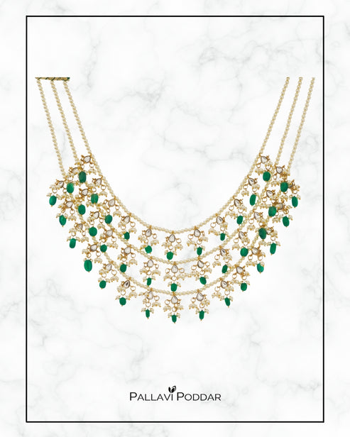 Malini Emerald Drape Necklace