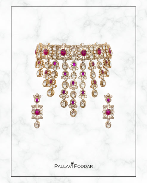 Vasundhara Gemstone Grandeur Choker Set