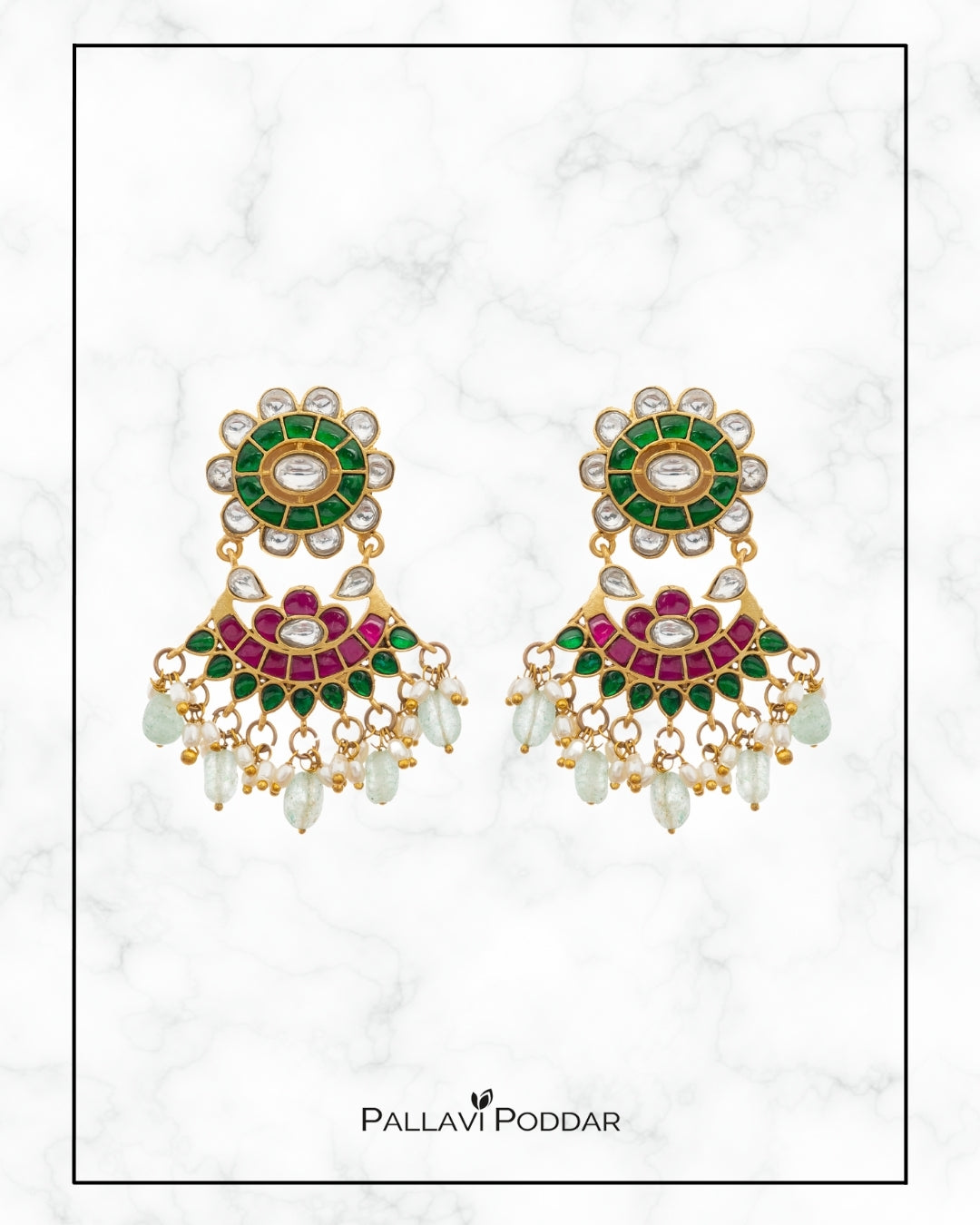Royal Radiance Meenakari Chandbali Earrings