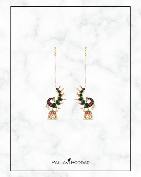 Royal Radiance Meenakari Chandbali Earrings (Copy)