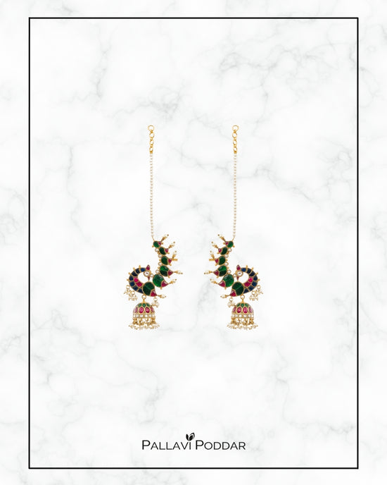 Royal Radiance Meenakari Chandbali Earrings (Copy)