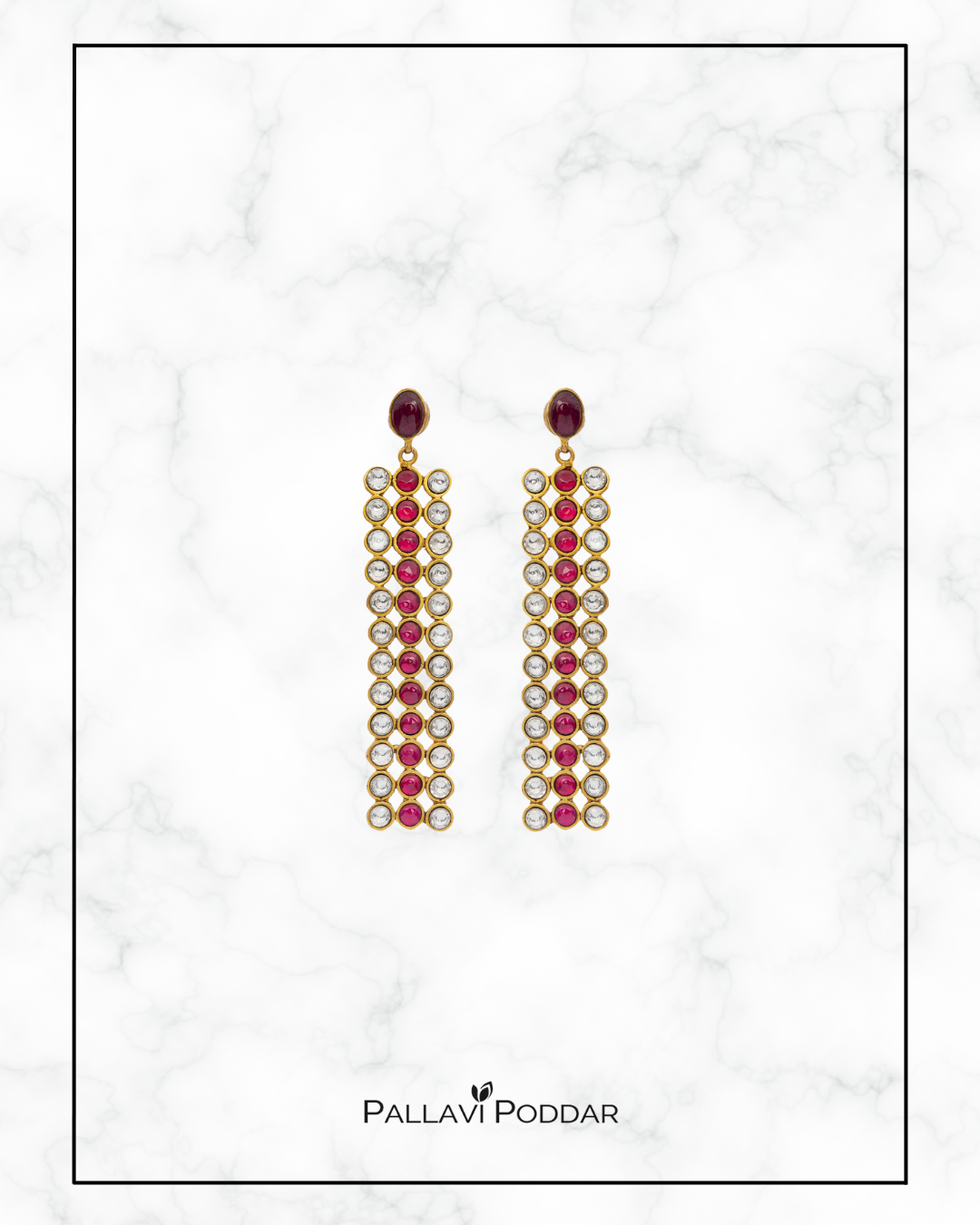 Gul Ruby Drop Earrings