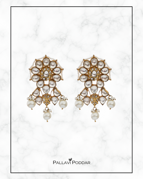 Pearl Chandbali Earrings