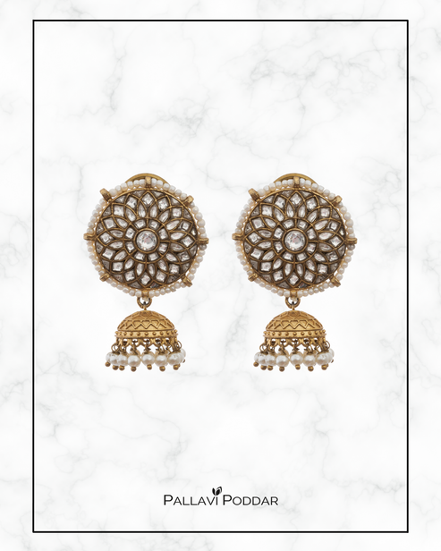 Noor Jhalar Kundan Dome Earrings
