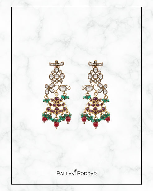 Aarunya Multistone Jhumka Drops