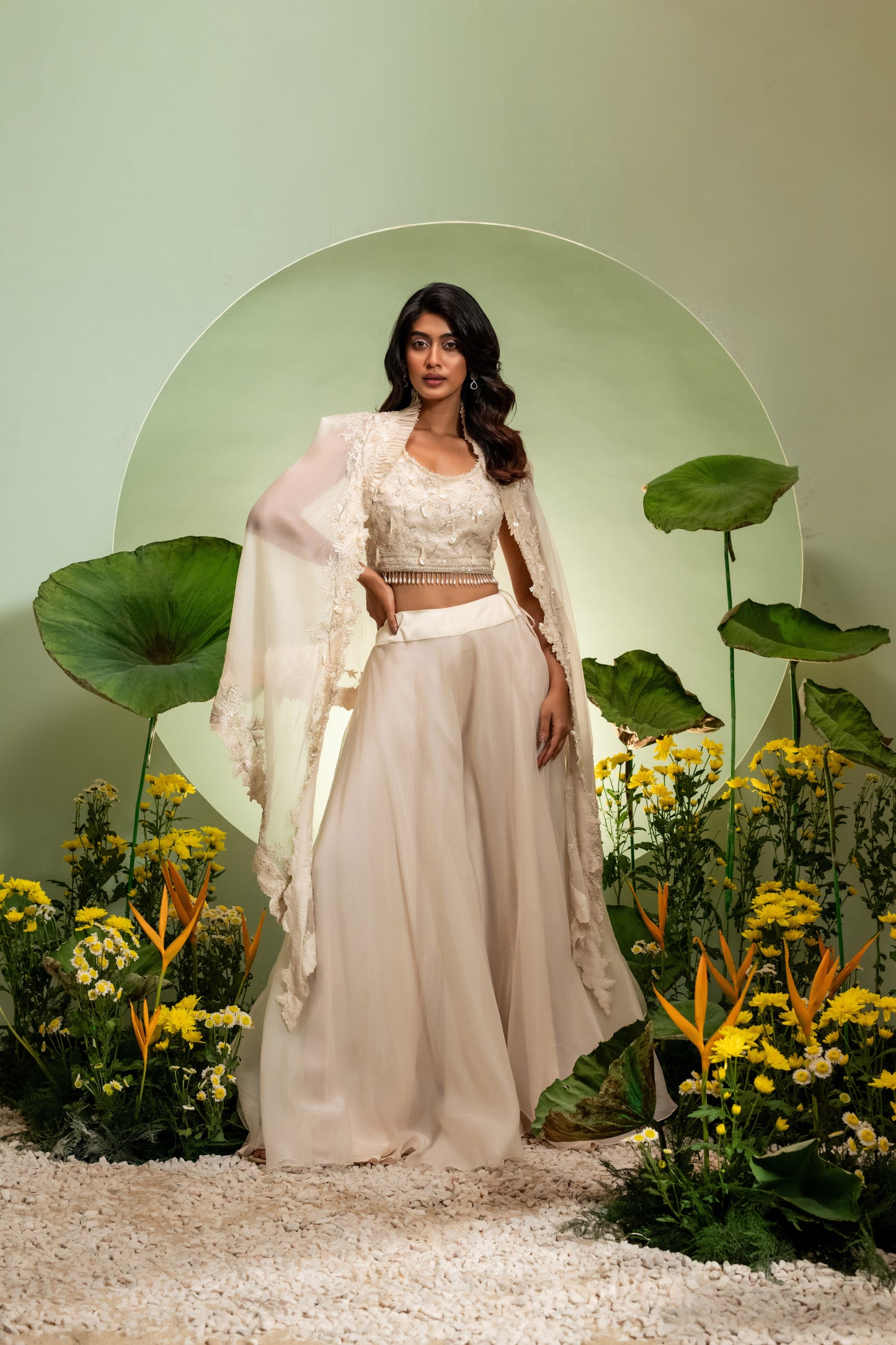 Ivory Skirt Set