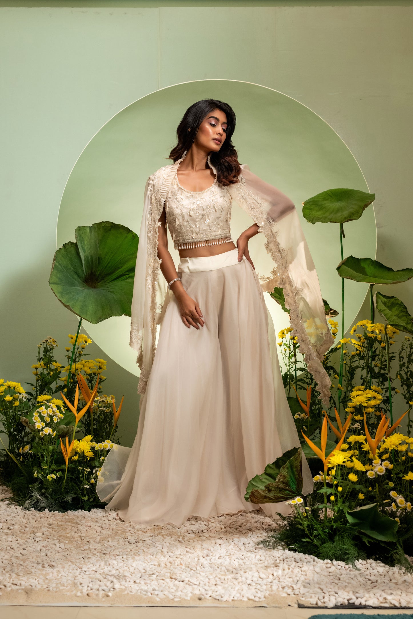 Ivory Skirt Set