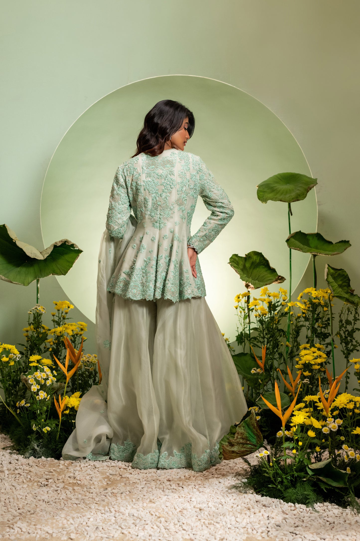 Peplum Sharara Set