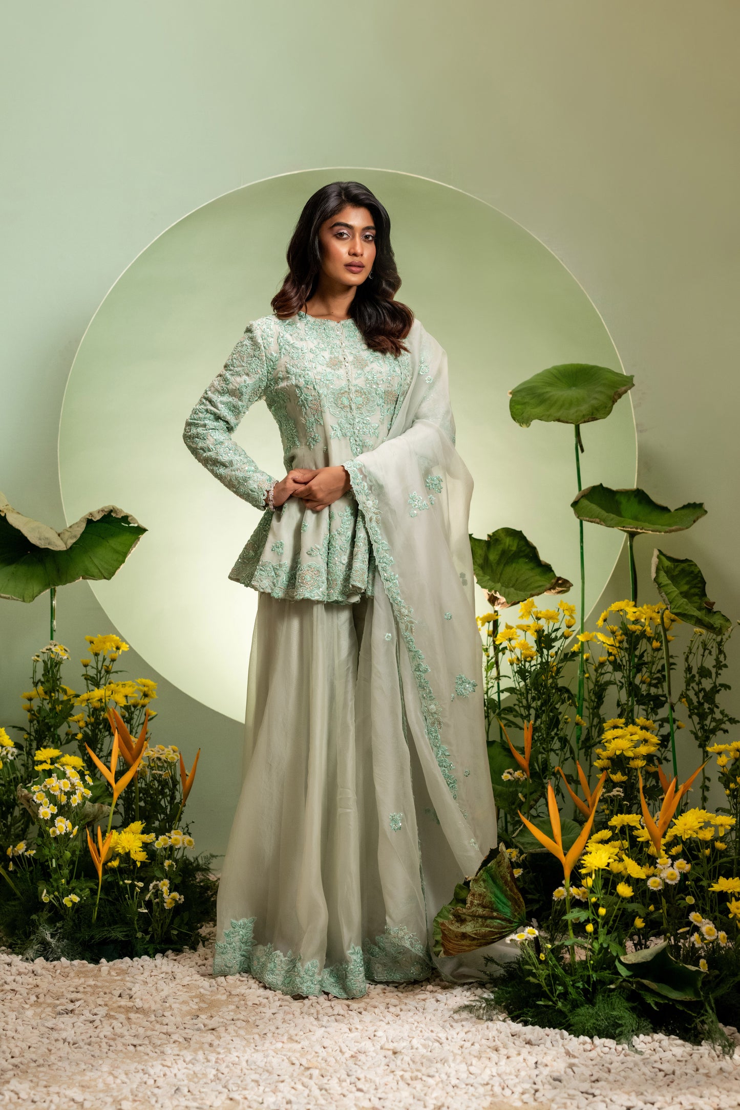 Peplum Sharara Set