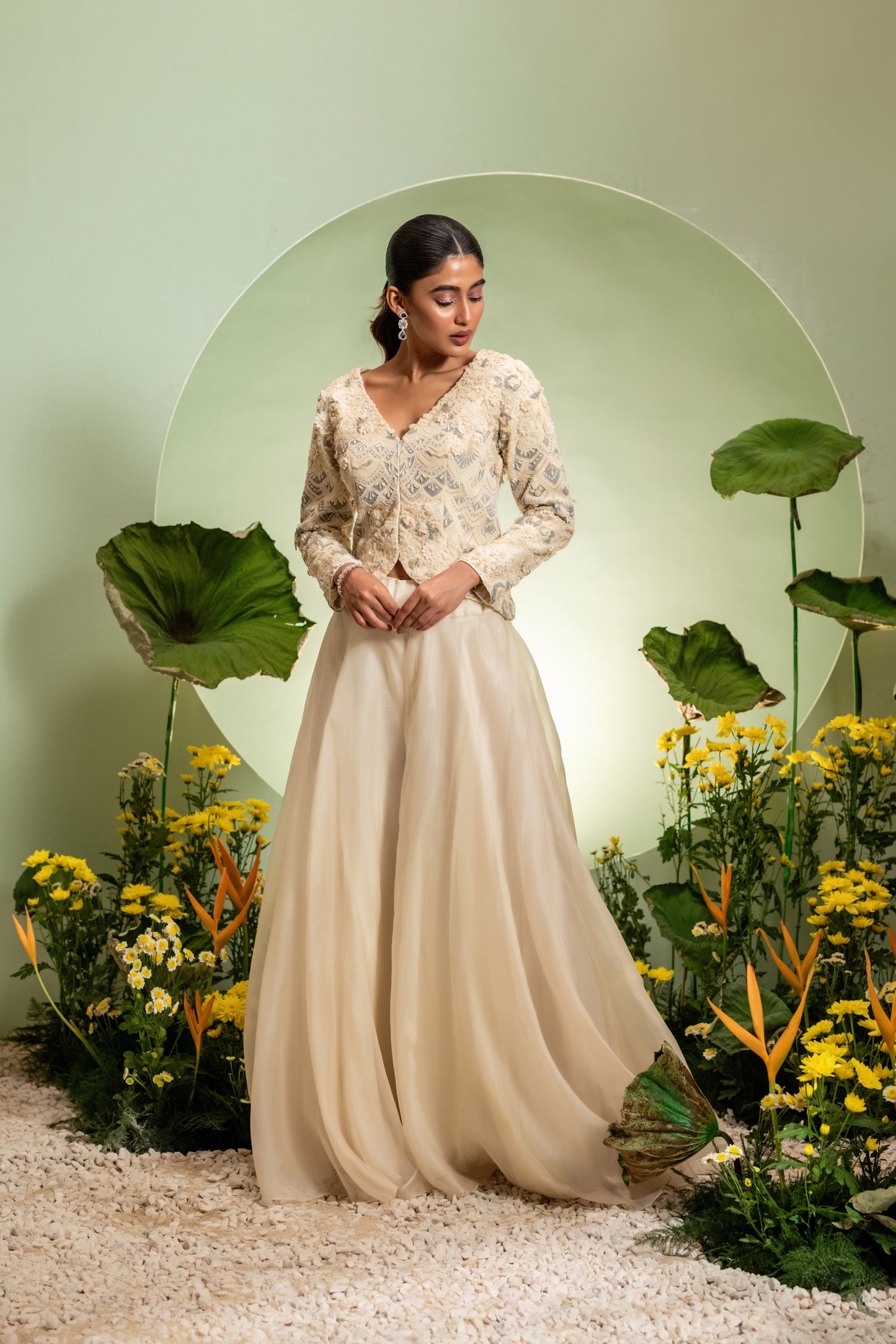 Jacket Sharara Set