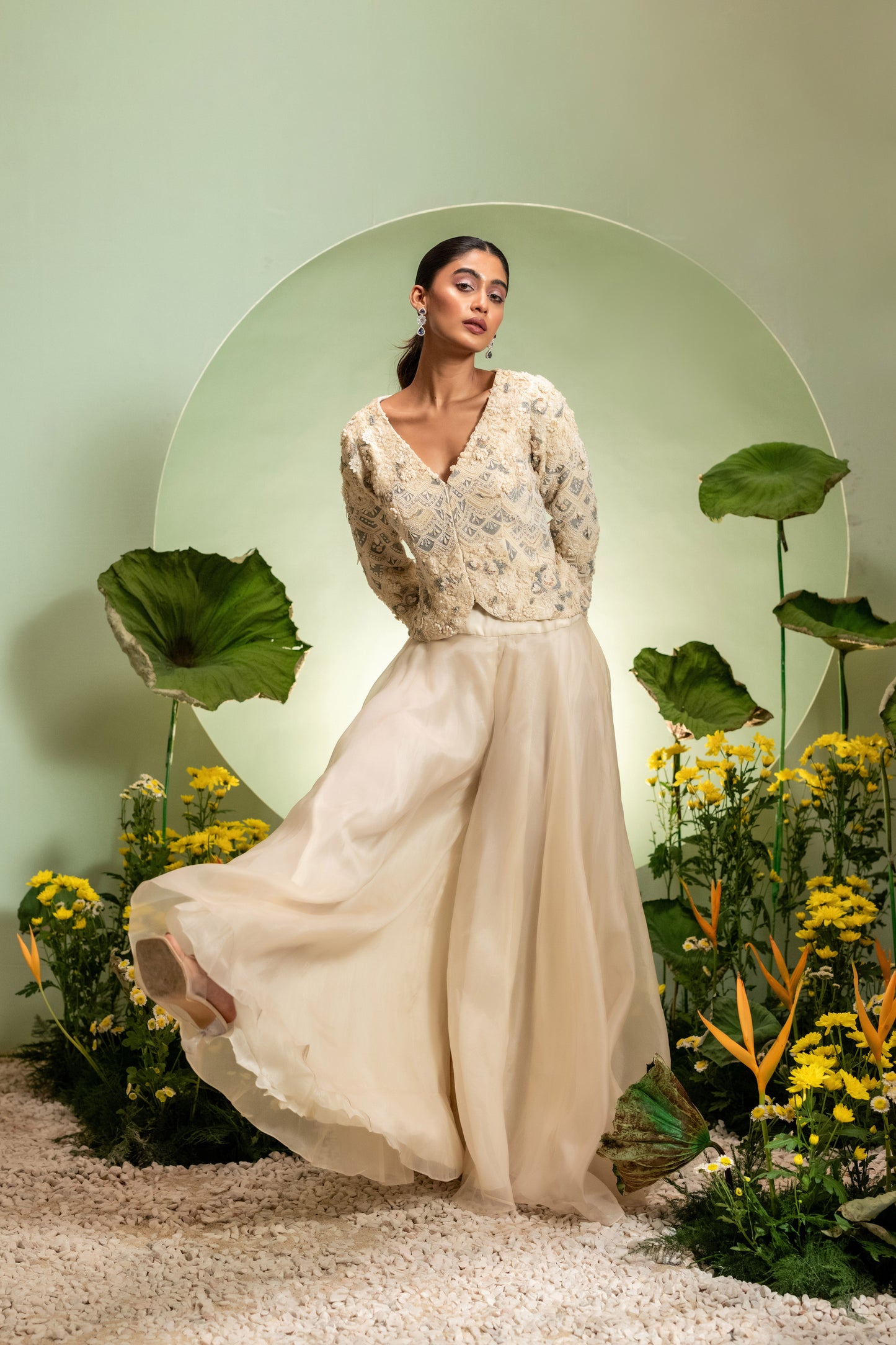 Jacket Sharara Set