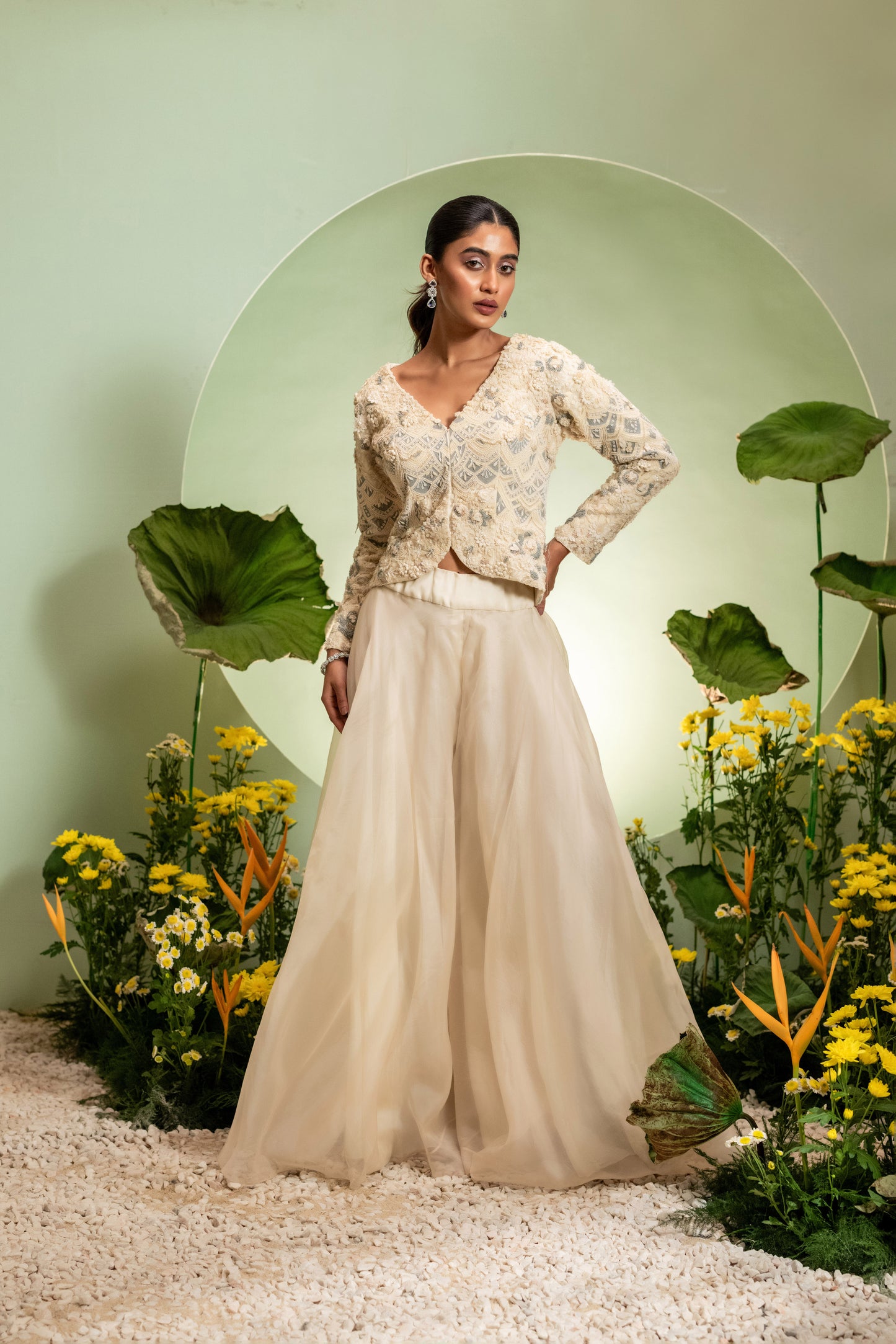 Jacket Sharara Set
