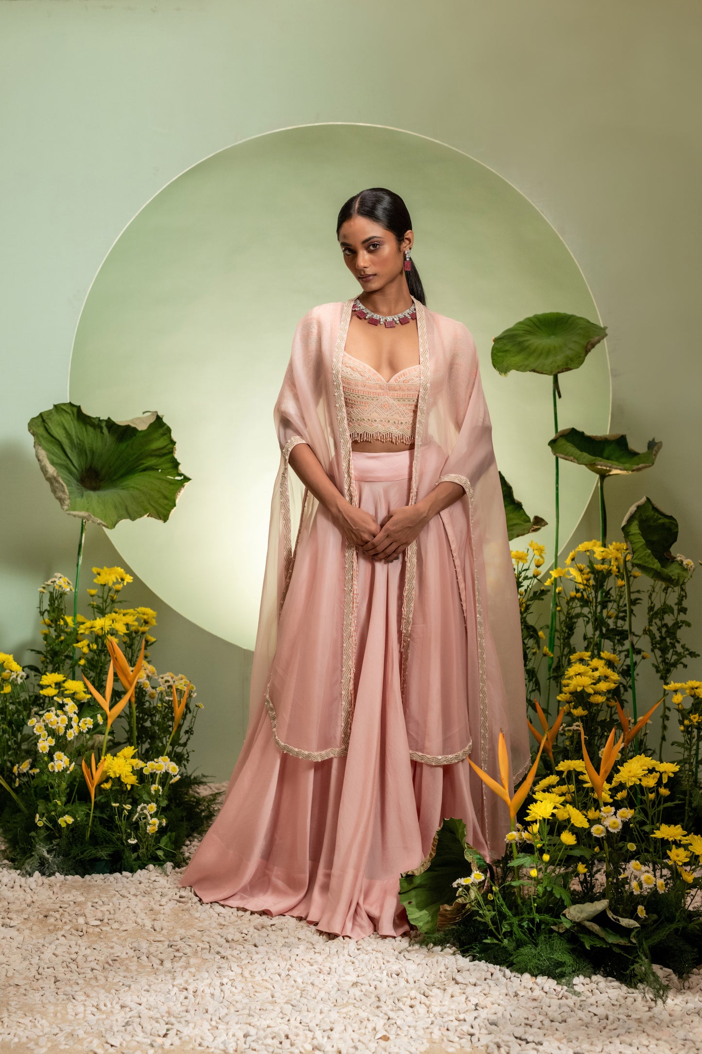 Pink Skirt Set