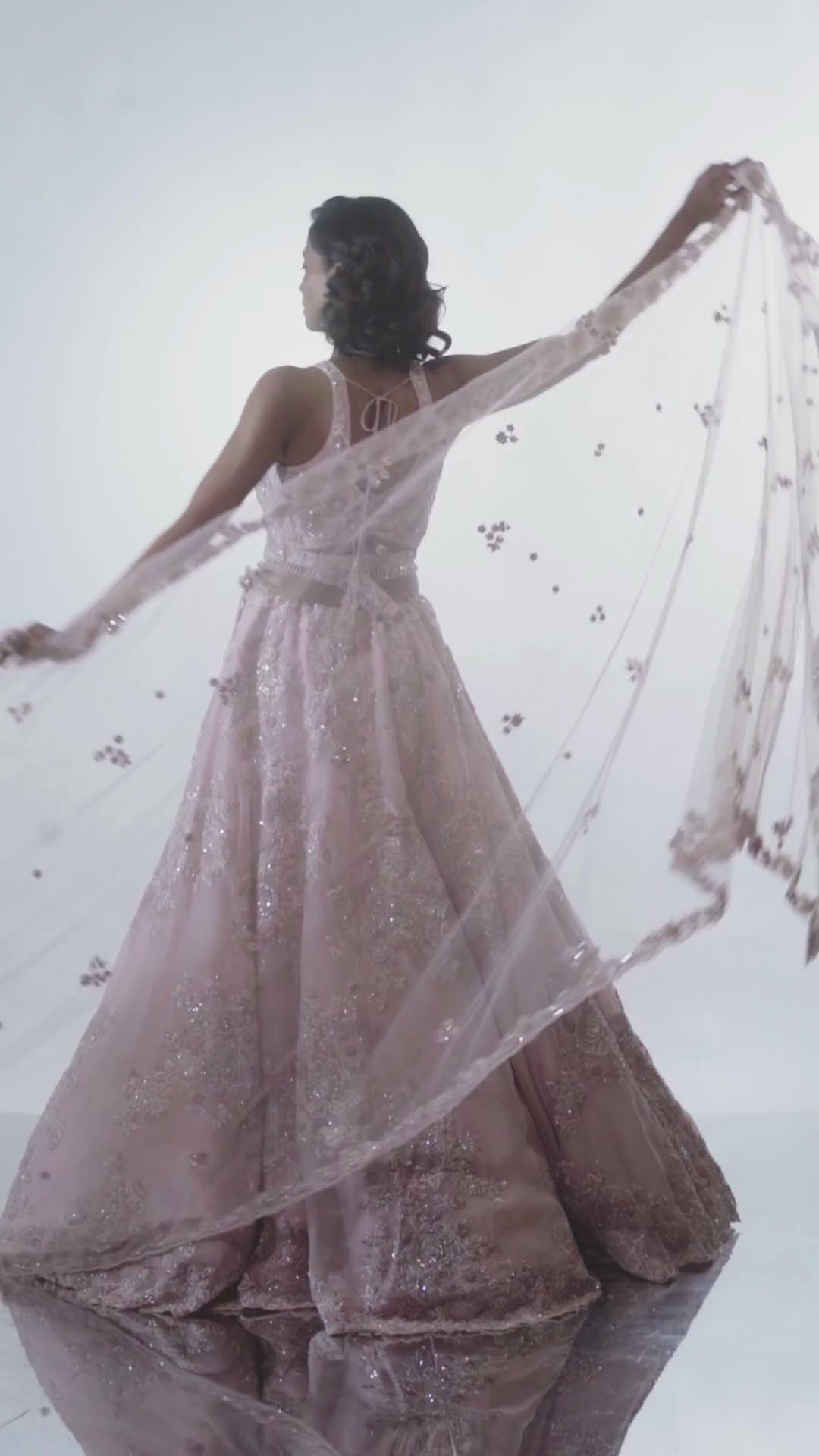 PARAGON PINK ORGANZA LEHENGA SET