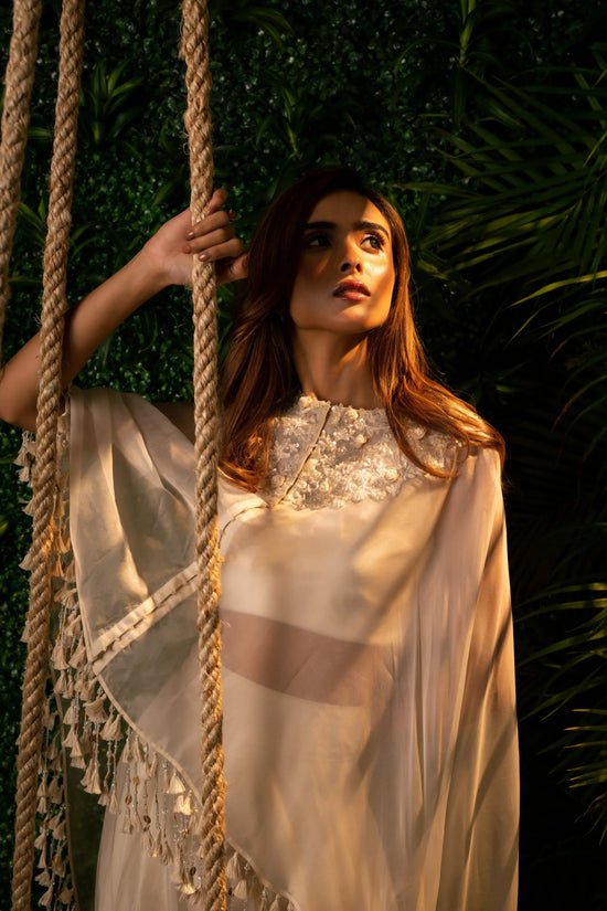 Rose Long Cape Set