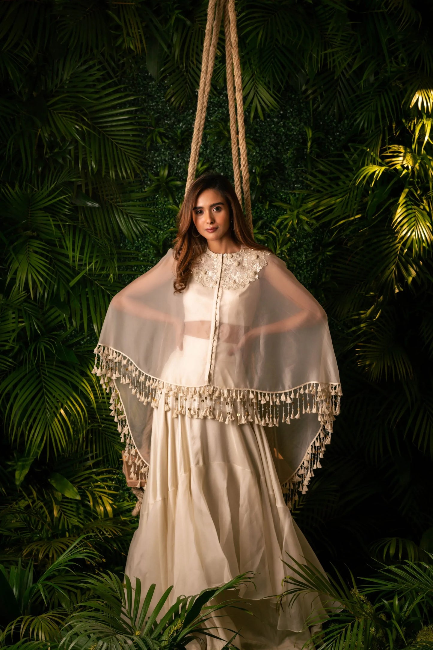 Rose Long Cape Set