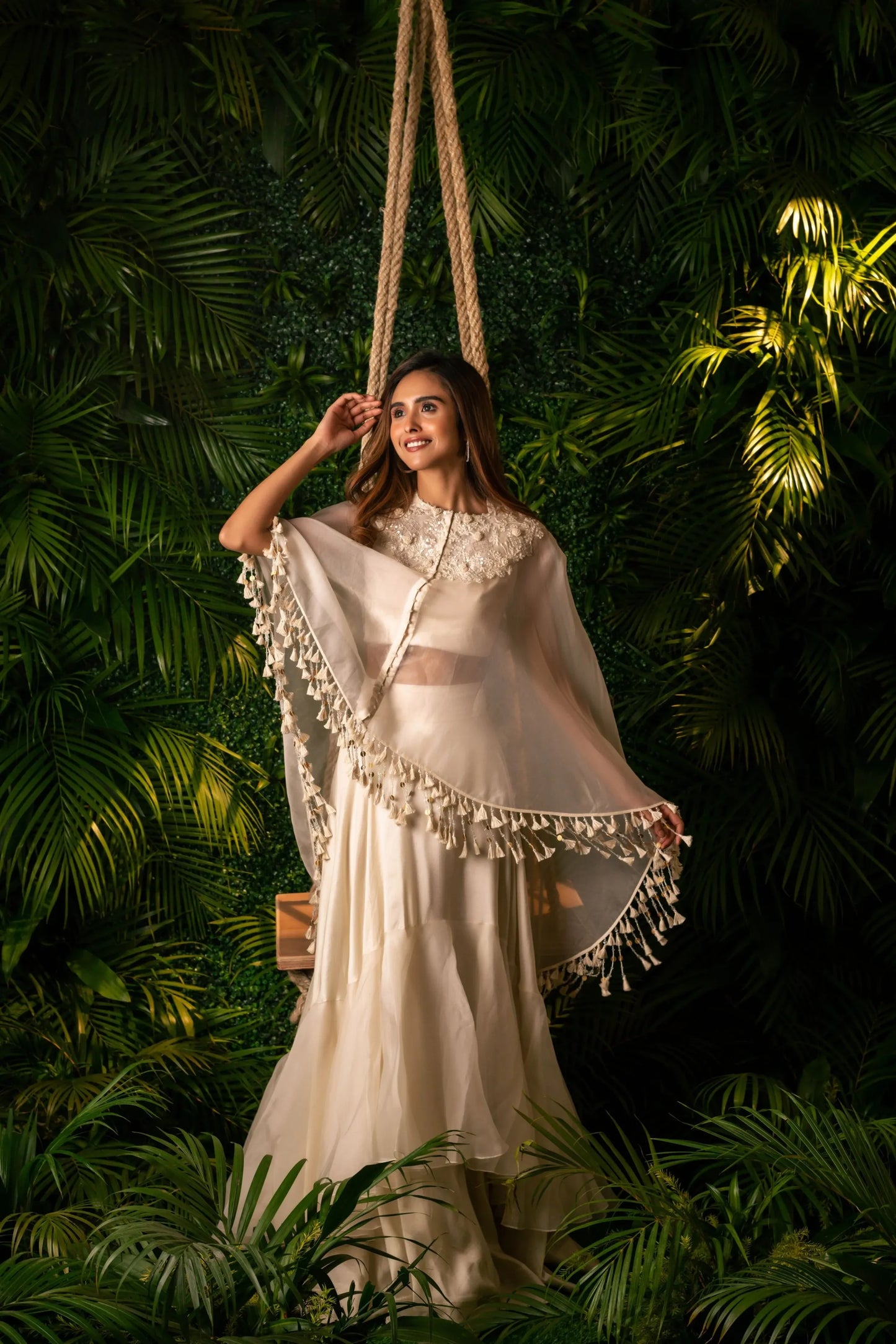 Rose Long Cape Set