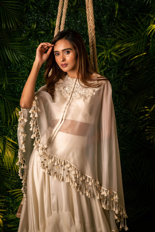 Rose Long Cape Set