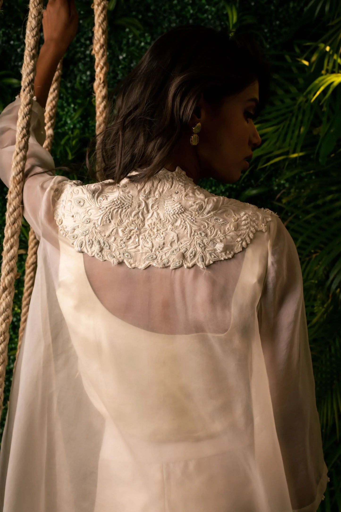 Peacock Dress Ivory