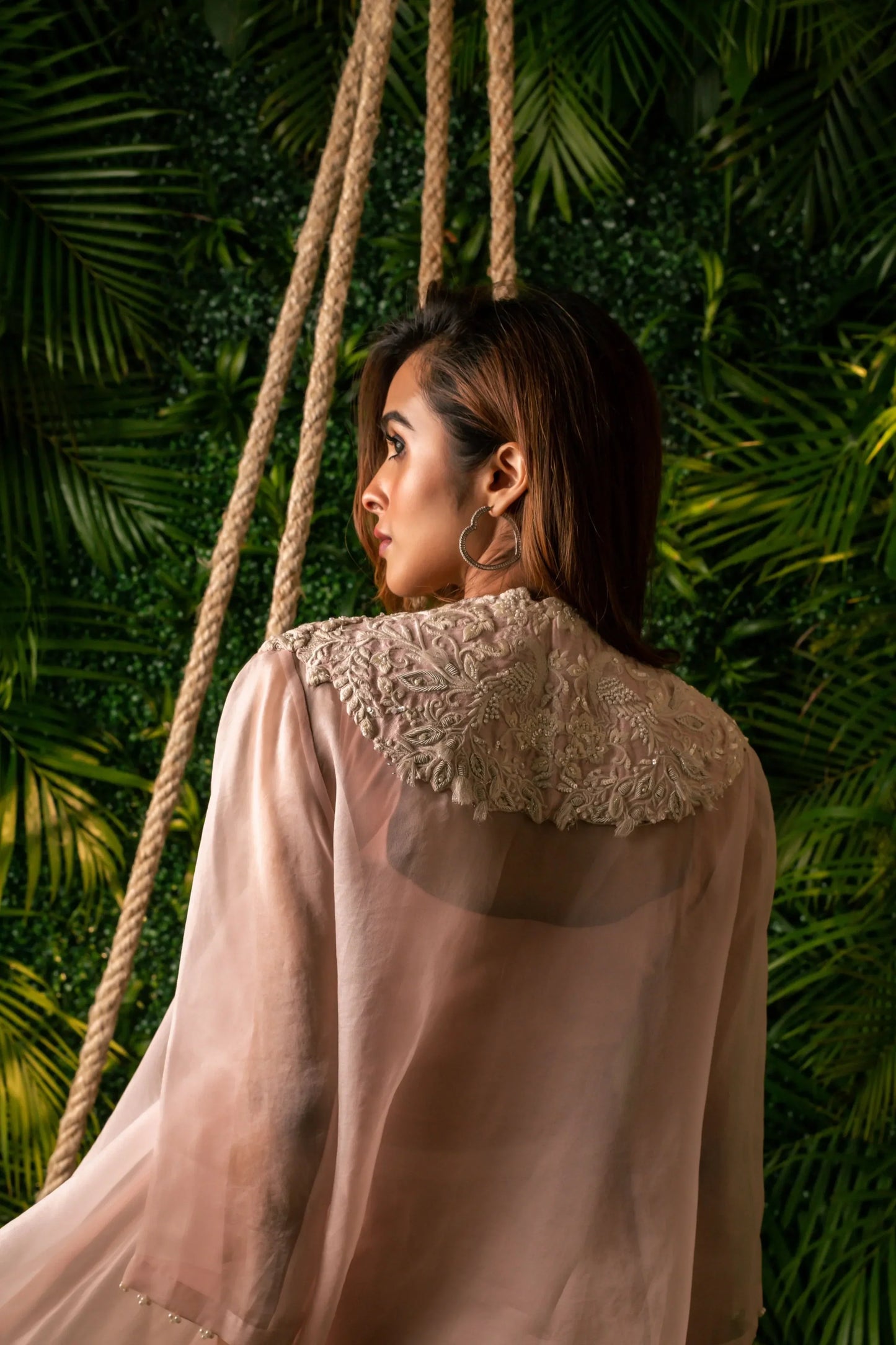 Peacock Dress Ivory