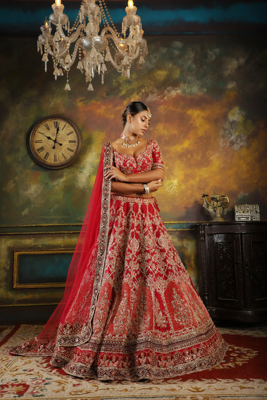 bride in lehenga