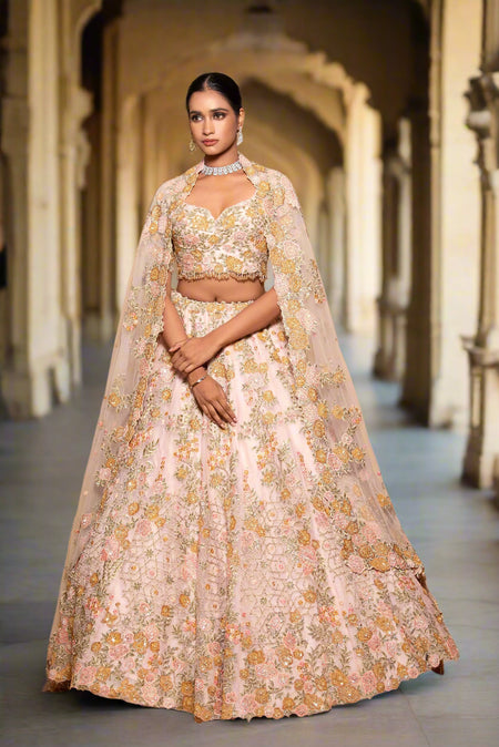 bridal lehenga pink colour
