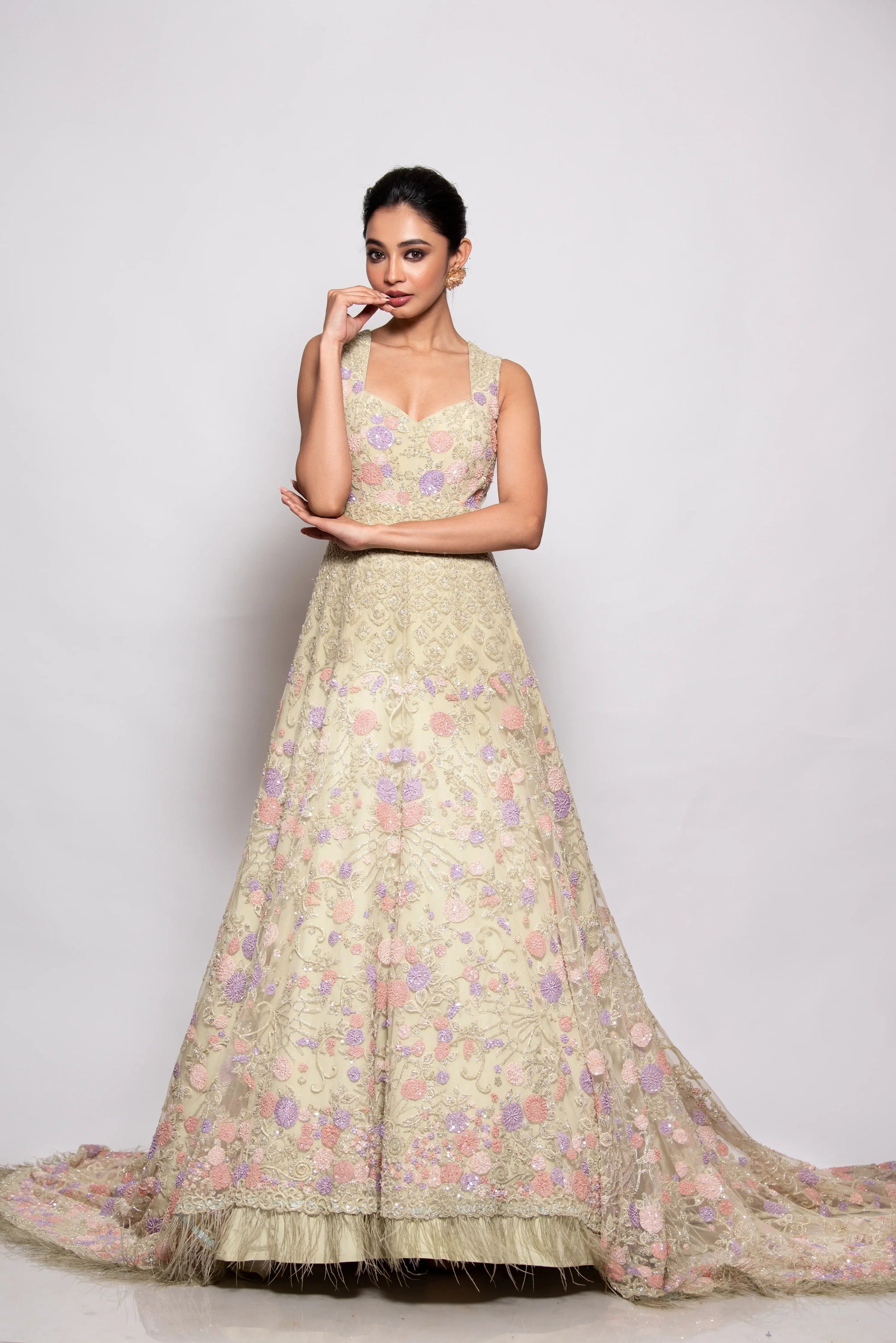 Zara 2024 peach dress